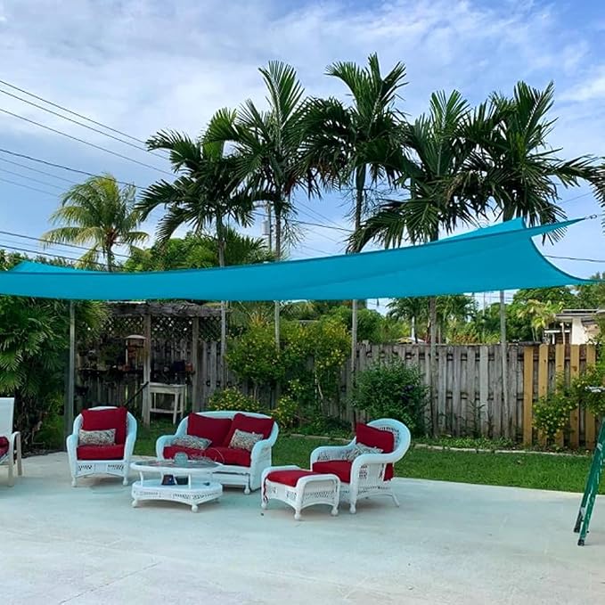 Quictent 12x16ft 185G HDPE Rectangle Sun Shade Sail Canopy 98% UV Block Outdoor - Image 8