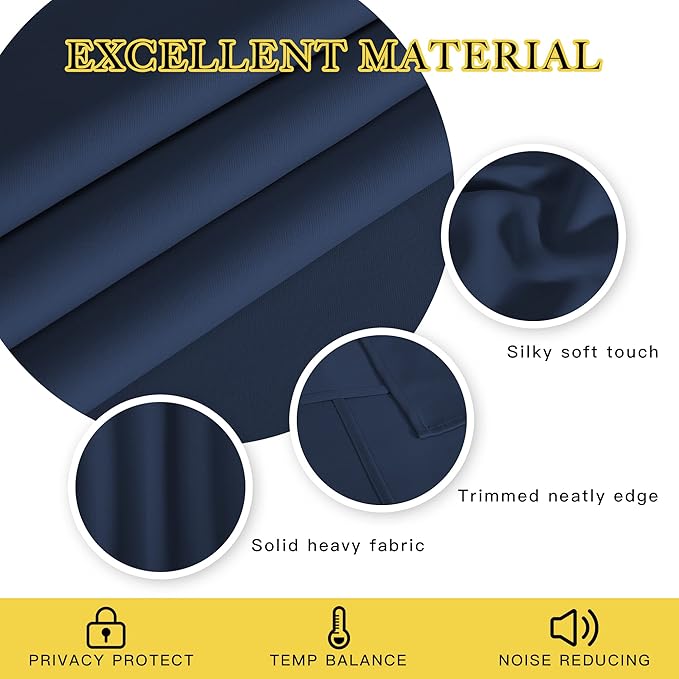 NICETOWN Blackout Curtains for Windows 90 inch Length - Image 4