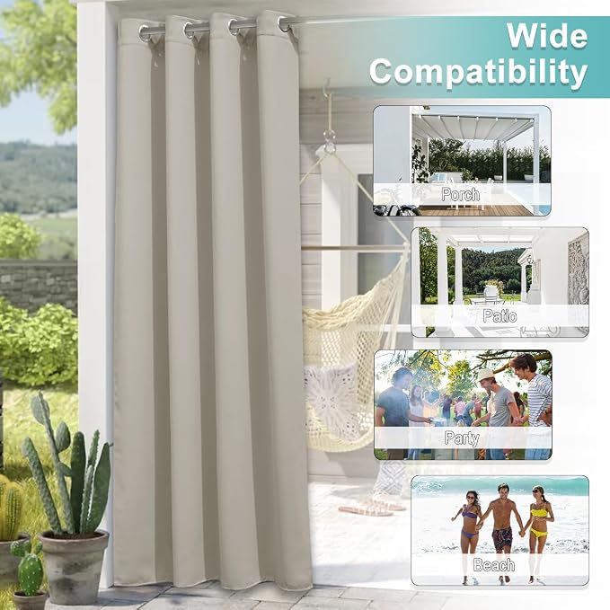 NICETOWN Natural Outdoor Curtains - Image 5