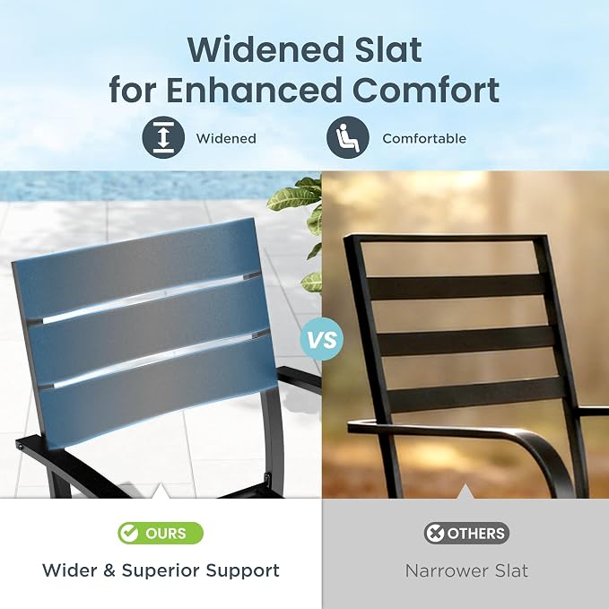 PHI VILLA 9 Pieces Outdoor Patio Dining Set - Image 7