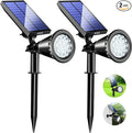 KEV 800 Lumens Solar Spot Lights Outdoor, 18 LEDs Solar Flood Lights by KEV