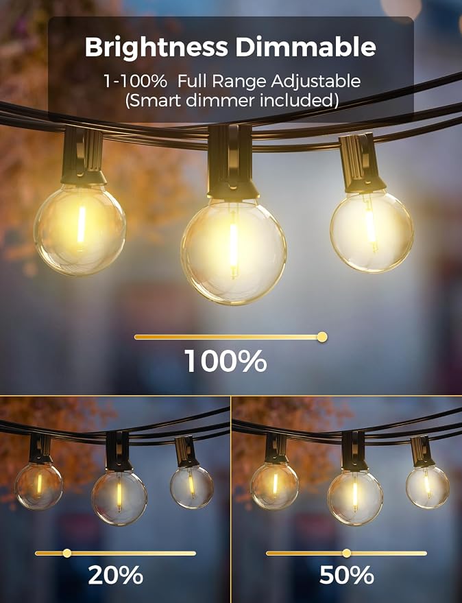 XMCOSY+ Patio Lights, Smart 50Ft Outdoor String Lights - Image 4