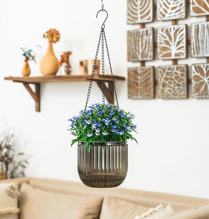 Melphoe 2 Pack Self Watering Hanging Planters Indoor Flower Pots, 6.5 Inch - Image 5