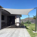 SUNNY GUARD Custom Size 7'x12' Silver Grey Sun Shade Sail Rectangle UV Block by SUNNYGUARD
