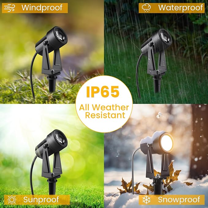 Low Voltage Landscape Lighting, 10 Pack Outdoor LED Landscape Spotlights - Image 6