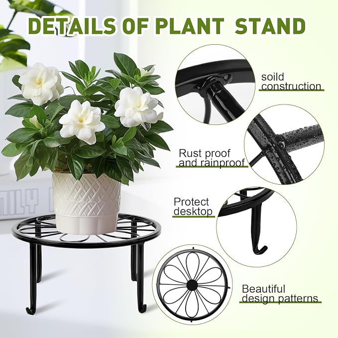 ESRICH 10Pack Plant Stand, Metal Plant Stands - Image 4