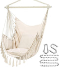 Y- STOP Hammock Chair Hanging Rope Swing, Max 500 Lbs, 2 Cushions Included by Y-STOP