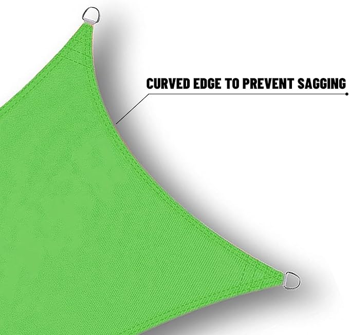 SUNNY GUARD Waterproof Sun Shade Sail 5' x 7' Lemon Green Rectangle UV Block - Image 4