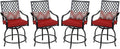 PHI VILLA Outdoor Swivel Bar Stools Set of 4, Counter Height Patio Chairs by PHIVILLAThepioneerofcomfortablehouseholdsupplies