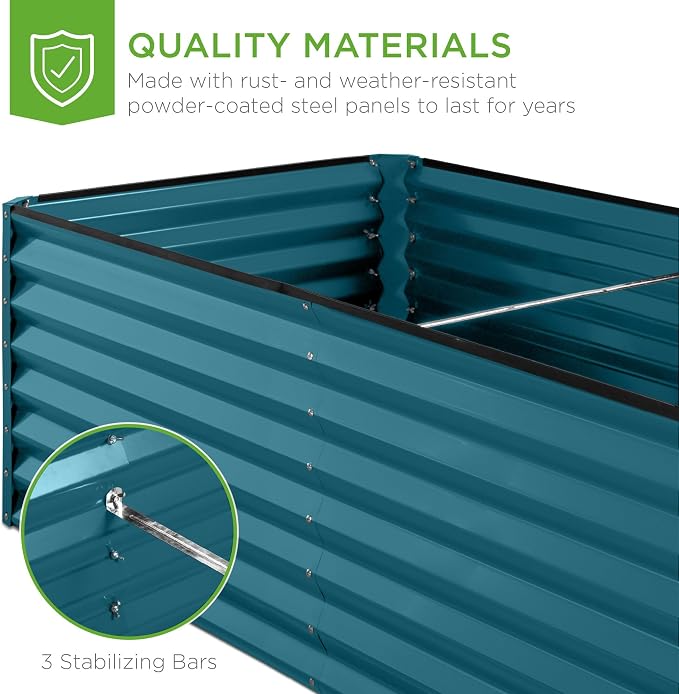 Best Choice Products 8x4x2ft Outdoor Metal Raised Garden Bed, Deep Root Planter - Image 6