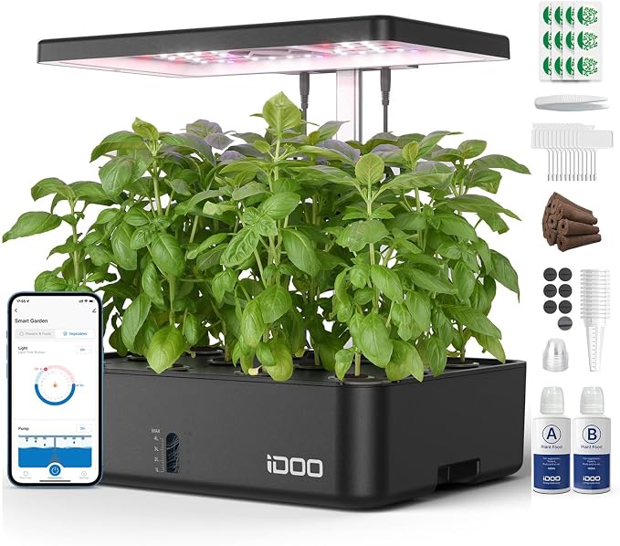 iDOO Hydroponics Growing System Kit 12Pods, Christmas Gifts by idoo