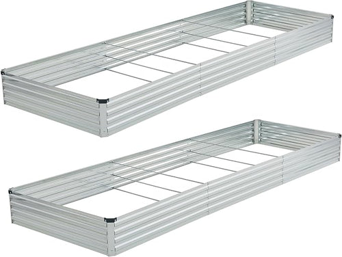 12x4x1ft Galvanized Raised Garden Bed, Outdoor Planter Box Metal Patio Kit by Foxlang