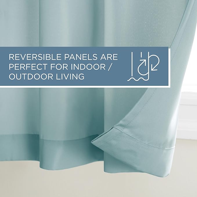 Town & Country Basics Cabana Solid Heavyweight Indoor Outdoor Curtains - Image 3