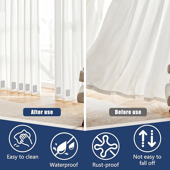 36pcs Outdoor Curtain Weights, Plastic Wrapped Magnetic Drapery Weights - Image 3