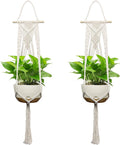 USLAI Macrame Plant Hanger Indoor Outdoor, Fits 4 to 12 Inch Pots, Hanging by USLAI