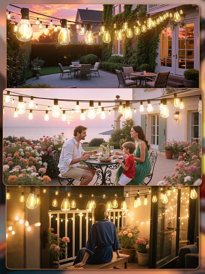 luckystyle 100FT LED Outdoor String Lights - Image 7