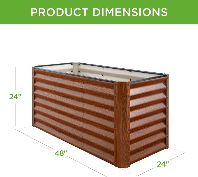 Best Choice Products 4x2x2ft Outdoor Metal Raised Garden Bed, Deep Root Box - Image 3