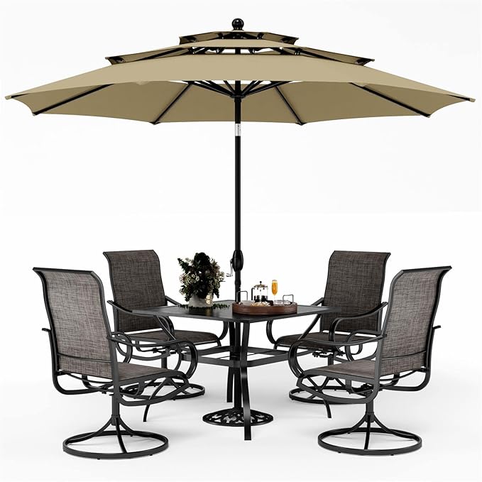 PHI VILLA Patio Table and Chairs Dining Set by PHIVILLAThepioneerofcomfortablehouseholdsupplies
