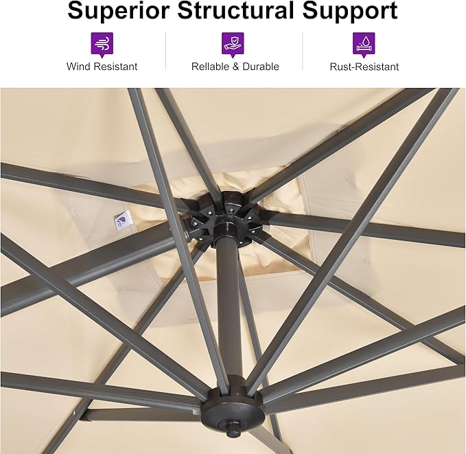 PURPLE LEAF 10 Feet Patio Umbrella - Image 4
