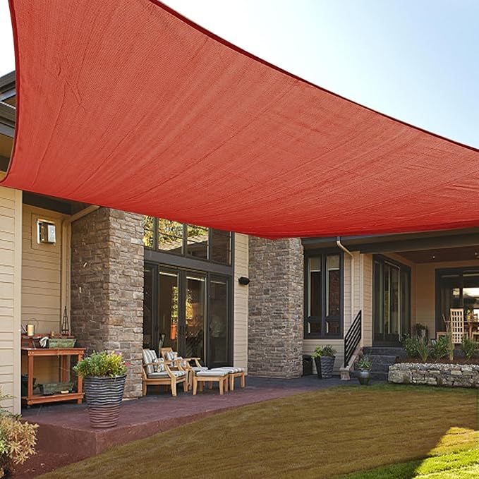 LOVE STORY Custom Size 9'x16' Terra Red Sun Shade Sail Rectangle UV Block by LOVESTORY