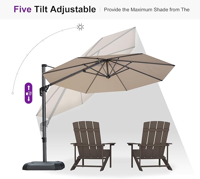 PURPLE LEAF 10 Feet Patio Umbrella - Image 8