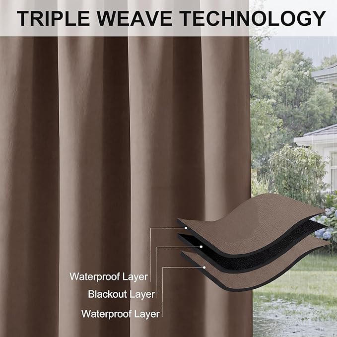 RYB HOME Outdoor Curtains Waterproof - Image 6