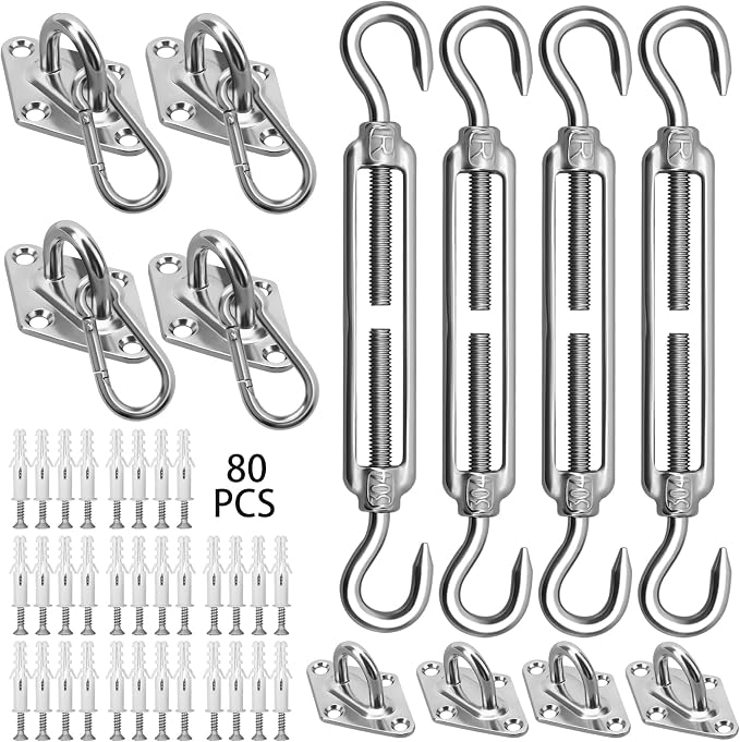 Sun Shade Sail Hardware Kit 6 Inch by HYASIA