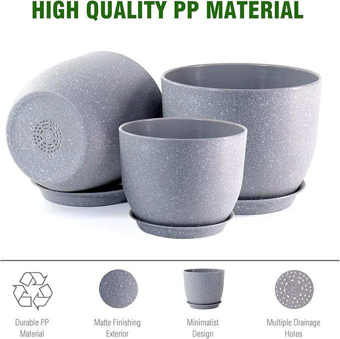 Flower Pots 9/8/7.5inch, Plant Pots - Image 4