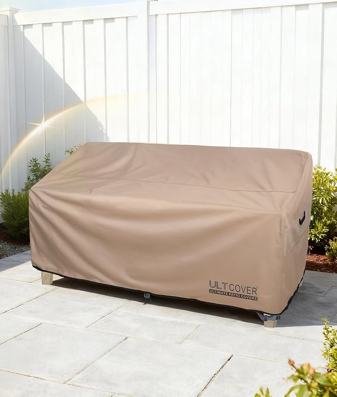 ULTCOVER Waterproof Outdoor Deep Seat Sofa Bench Cover 62W x 40D x 35H inch - Image 7