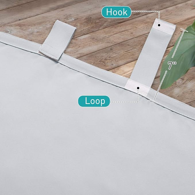 NICETOWN 2 Panels Patio Curtainss Outdoor Waterproof - Image 5