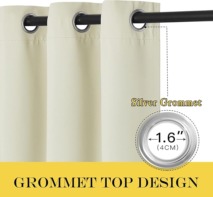 NICETOWN Blackout Curtains for Sliding Glass Door Room Divider Noise Reduce - Image 6