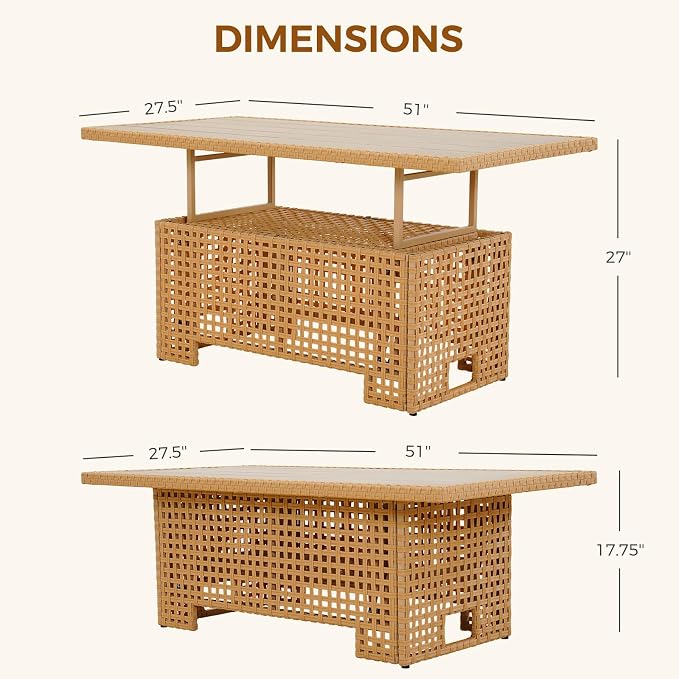 Grand patio 14-Piece Wicker Patio Furniture Set - Image 7