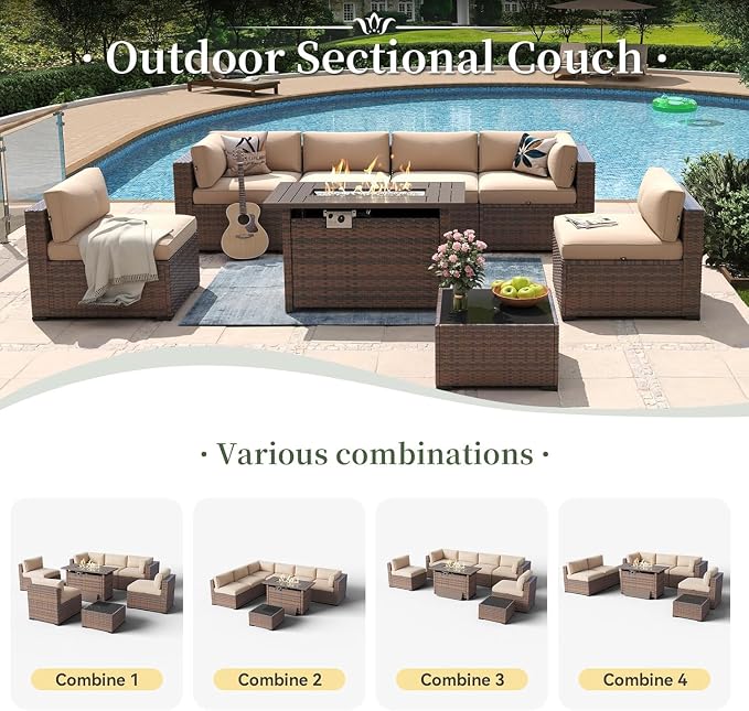 Aoxun 8 Piece Patio Furniture Set - Image 5