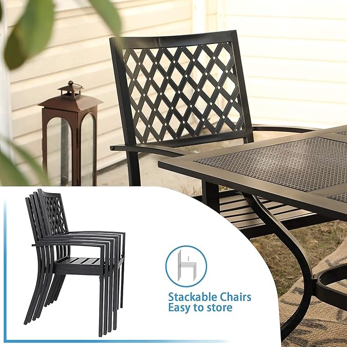 PHI VILLA 9 Piece Outdoor Dining Set - Image 4