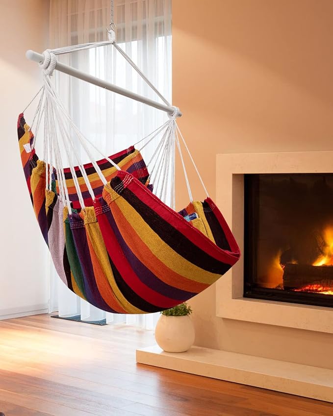 ADVOKAIR Hammock Chair Swing, Heavy-Duty Hanging Rope Swing Seat Supports 500 - Image 2