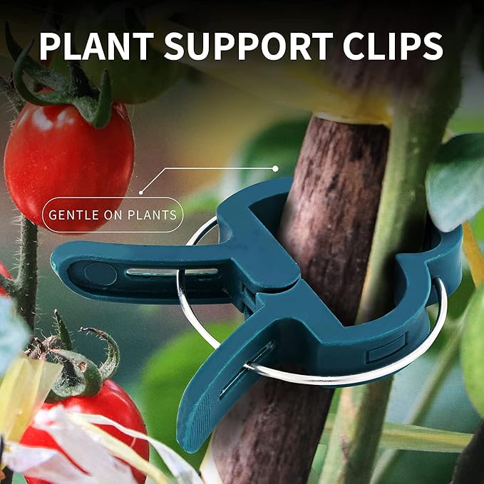 Plant Clips 80 Piece Green Gentle Gardening Plant & Flower Lever Loop Gripper - Image 5