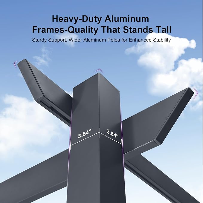 PURPLE LEAF 10' x 10' Aluminum Outdoor Pergola Wind-Resistant Retractable - Image 5