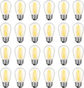 24 Pack LED S14 Replacement Light Bulbs, Waterproof 1W Vintage Edison Bulbs by GvvooHome