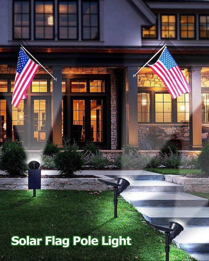 Solar Spot Lights Outdoor, Bright Solar Landscape Spotlights Waterproof 18LED - Image 2