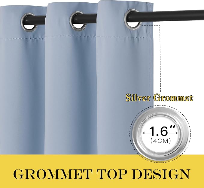 NICETOWN Vintage Blue Blackout Curtain - Image 6