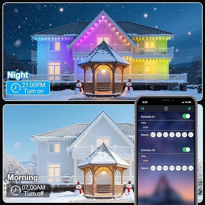150FT Permanent Outdoor Lights for House Waterproof, IP67 LED Eave Lights - Image 6