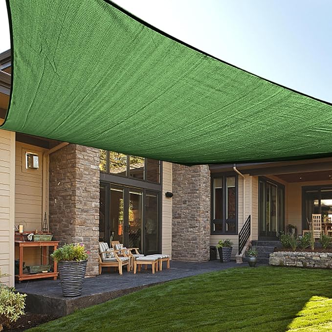 LOVE STORY Custom Size 7'x7' Piquant Green Sun Shade Sail Rectangle UV Block by LOVESTORY