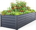 Ohuhu 8x3x1.9FT Metal Raised Garden Bed Outdoor, Reinforced Galvanized Steel by Ohuhu