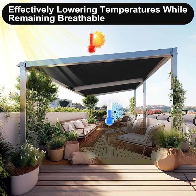 Artpuch 90% Sun Shade Cloth, 6 x 8 FT Pergola Shade Cover Canopy - Image 6
