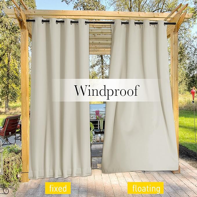 NICETOWN 2 Panels Outdoor Curtains - Image 4