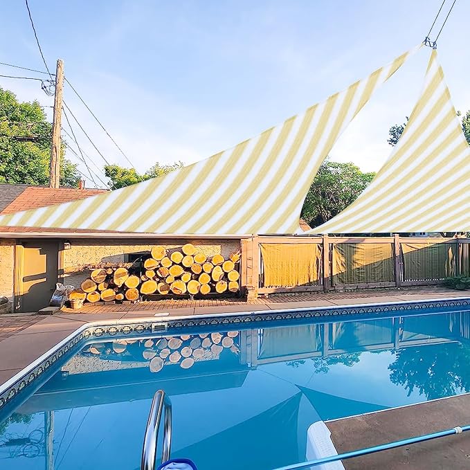 E&K Sunrise 4' x 4' x 4' Sun Shade Sail Triangle Canopy Shade Cover UV Block by EKSUNRISEINC