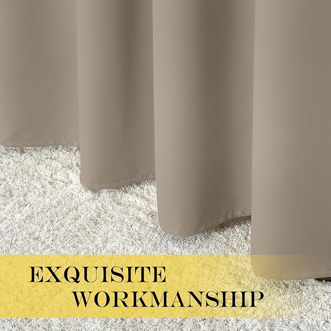 NICETOWN Patio Door Curtain Sound Blocking, Bedroom Privacy Room Divider Curtain - Image 4