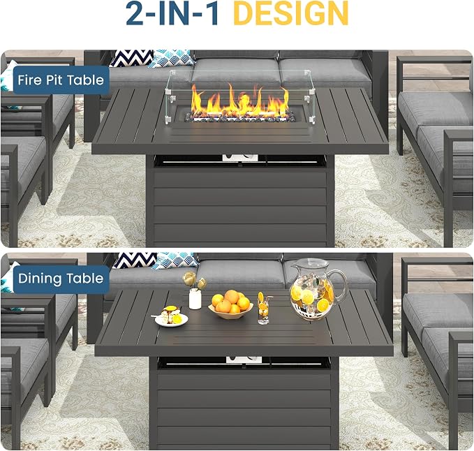Wisteria Lane Aluminum Patio Furniture Set, Patio Conversation Set - Image 8