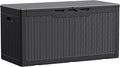 Devoko 100 Gallon Waterproof Large Resin Deck Box Indoor Outdoor Lockable by DEVOKO