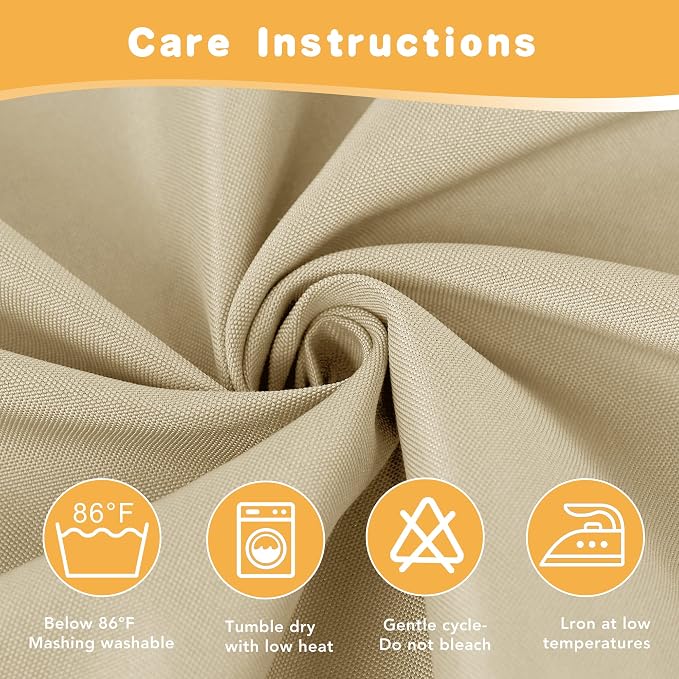HolidayIdeas Outdoor Curtains for Patio Waterproof, 2 Panels - Image 5